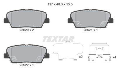 Pastilhas de freio TEXTAR 25520 01