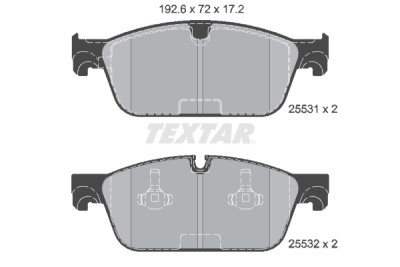 Pastilhas de freio TEXTAR 2553103