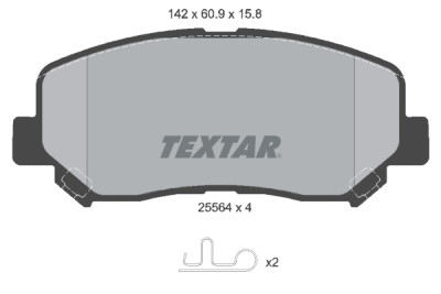 Pastilhas de freio TEXTAR 25564 01