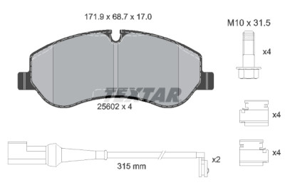 Pastilhas de freio TEXTAR 25602 01