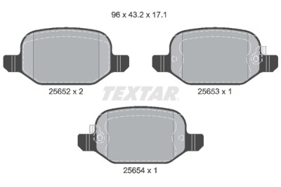 Pastilhas de freio TEXTAR 2565201