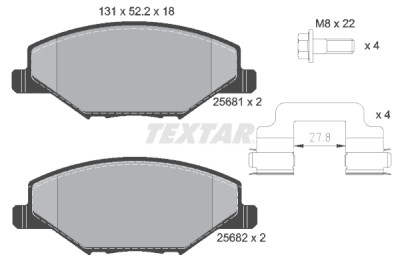 Pastilhas de freio TEXTAR 25681 01