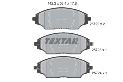 Pastilhas de freio TEXTAR 2572201