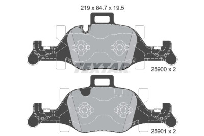 Pastilhas de freio TEXTAR 2590001
