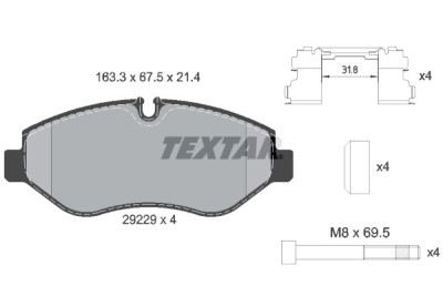 Pastilhas de freio TEXTAR 2922 901