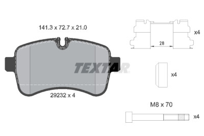 Pastilhas de freio TEXTAR 2923 201