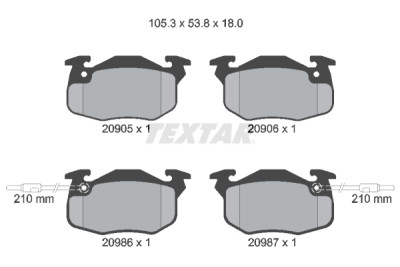 Kit de freio, freio a disco BrakeBox, Kit de Pastilha e Disco TEXTAR 89001500