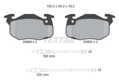 Kit de freio, freio a disco BrakeBox, Kit de Pastilha e Disco TEXTAR 89001700