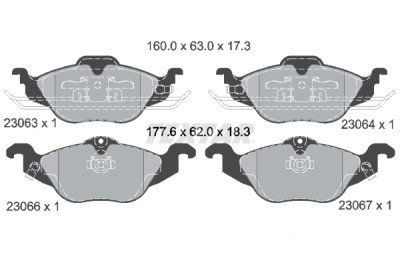 Kit de freio, freio a disco BrakeBox, Kit de Pastilha e Disco TEXTAR 89004800