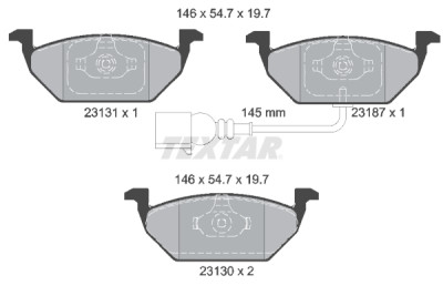 Kit de freio, freio a disco BrakeBox, Kit de Pastilha e Disco TEXTAR 89005400