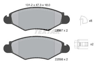 Kit de freio, freio a disco BrakeBox, Kit de Pastilha e Disco TEXTAR 89016200