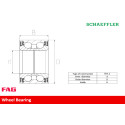 Kit de rolamento de roda FAG 713 6100 800 