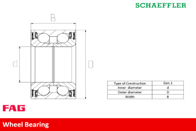Kit de rolamento de roda FAG 713 6405 400
