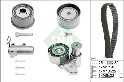 Conjunto de correia dentada INA 530 0480 10
