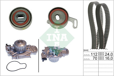 Bomba de água + kit de correia dentada