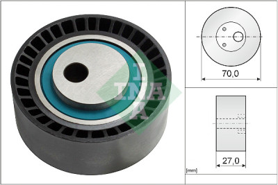 Polia tensora, correia trapezoidal INA 531 0148 10