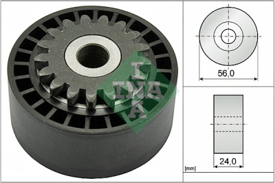 Polia tensora, correia trapezoidal INA 531 0744 10