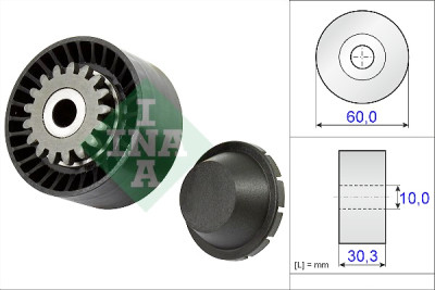 Polia tensora, correia trapezoidal INA 531 0811 10