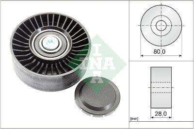 Polia de deflexão/guia, correia poli V INA 532 0515 10