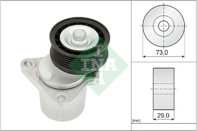 Braço tensor, INA 534 0128 20 Correia trapezoidal estriada