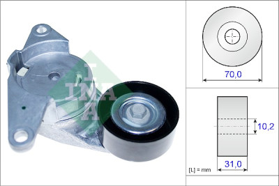 Braço tensor, correia INA com nervuras em V 534 0441 10