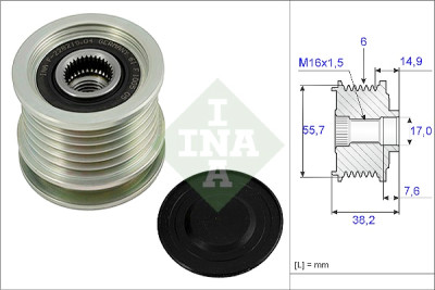 INA 535 0013 10 alternador roda livre