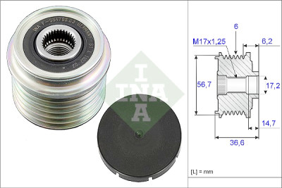 INA 535 0033 10 alternador roda livre