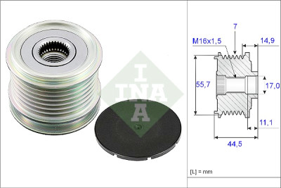 INA 535 0042 10 alternador roda livre