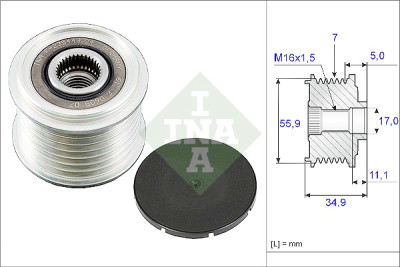 Roda livre do alternador