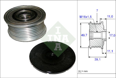 INA 535 0084 10 alternador roda livre