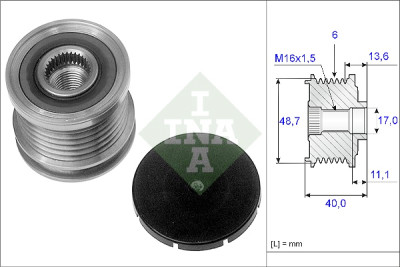 Roda livre do alternador