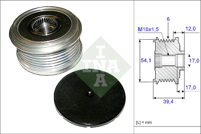 INA 535 0090 10 alternador roda livre
