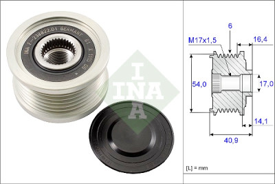 INA 535 0112 10 alternador roda livre