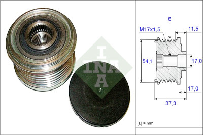INA 535 0149 10 alternador roda livre