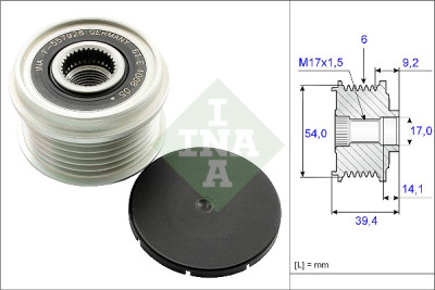 INA 535 0151 10 alternador roda livre