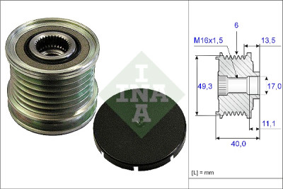 Roda livre do alternador