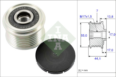 INA 535 0167 10 alternador roda livre