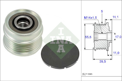 INA 535 0218 10 alternador roda livre