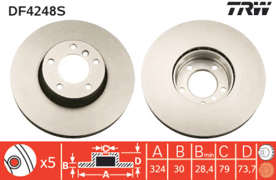 Disco de freio TRW DF4248S