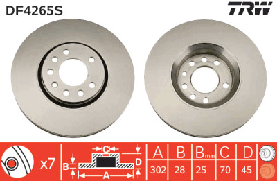 Disco de freio TRW DF4265S