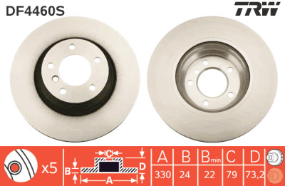 Disco de freio TRW DF4460S