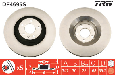 Disco de freio TRW DF4695S
