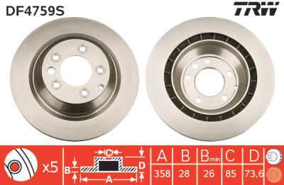 Disco de freio TRW DF4759S