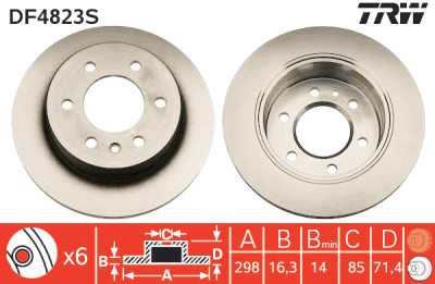 Disco de freio TRW DF4823S