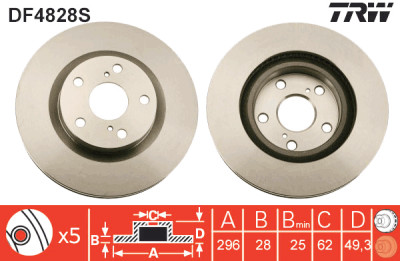 Disco de freio TRW DF4828S