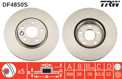 Disco de freio TRW DF4850S