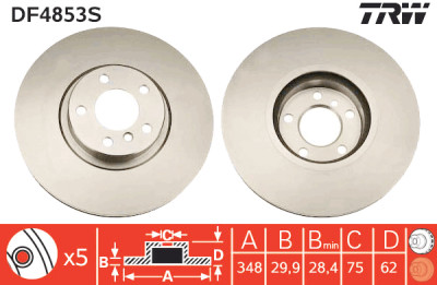 Disco de freio TRW DF4853S