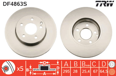 Disco de freio TRW DF4863S