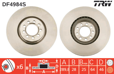 Disco de freio TRW DF4984S