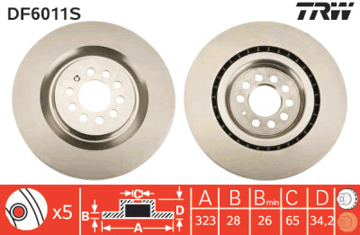 Disco de freio TRW DF6011S